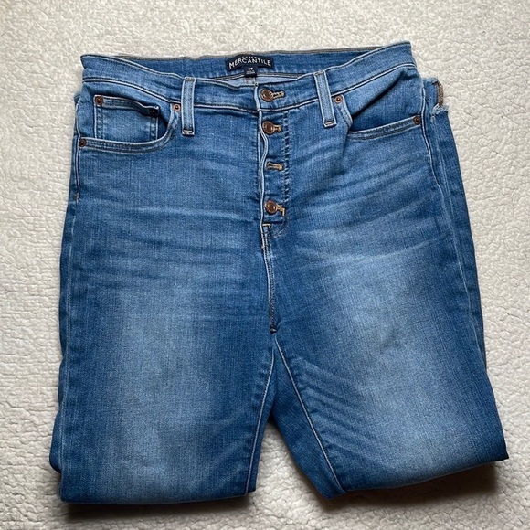J Crew Mercantile Denim Jeans Raw Hem Size 29 Button fly Raw Hem - Picture 2 of 6